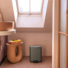 Кош за боклук Brabantia Bo Pedal 1010128, 12 л, Леко затваряне, Противоплъзгаща основа, Платинено сив