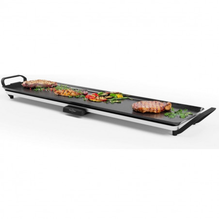 Тепаняки скара Swiss Haus SH-TP90, 2000W, 90х23 см, Керамично покритие, Подвижни части, Температурен контрол, Черен