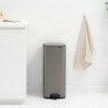 Кош за боклук Brabantia Bo Pedal 1010129, 30 л, Леко затваряне, Противоплъзгаща основа, Сив