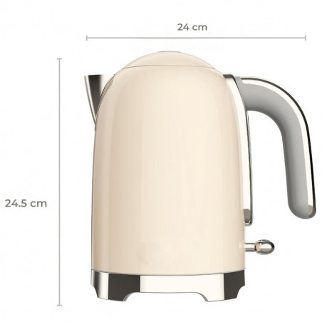 Електрическа кана за вода Swiss Haus SH-SWK2027, 2000W, 1.7 л, 360° основа, Филтър, Скрит нагревател, Двойни стени, Кремав