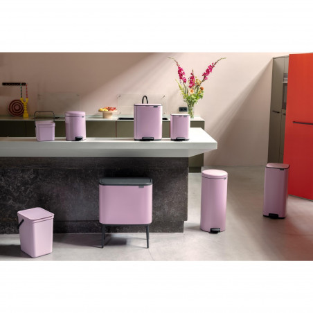 Кош за боклук Brabantia Bo Pedal 1010447, 30 л, Леко затваряне, Противоплъзгаща основа, Розов