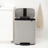 Кош за боклук Brabantia Bo Pedal 1010448, 60 л, Леко затваряне, Противоплъзгаща основа, Светлосив