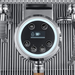 Еспресо машина Caso Design EspressoGourmet Advanced, 3000W, 19 bar, 2 л, ULKA, PID, Манометър, Полупрофесионална, Инокс