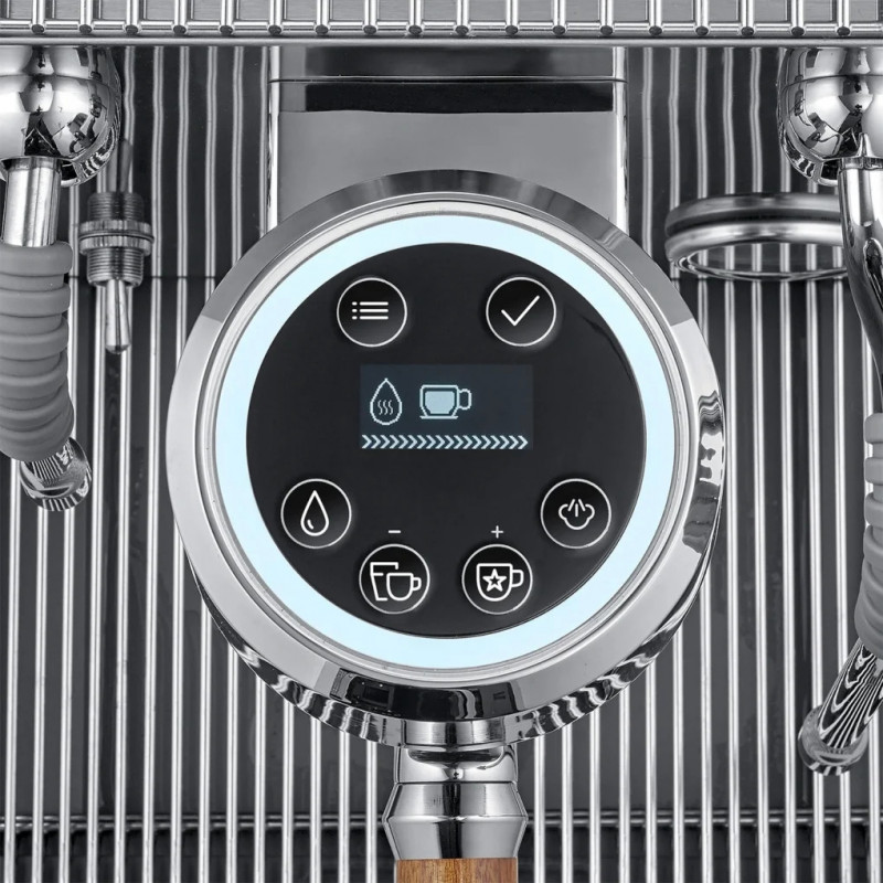 Еспресо машина Caso Design EspressoGourmet Advanced, 3000W, 19 bar, 2 л, ULKA, PID, Манометър, Полупрофесионална, Инокс