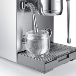 Еспресо машина Caso Design EspressoGourmet Advanced, 3000W, 19 bar, 2 л, ULKA, PID, Манометър, Полупрофесионална, Инокс