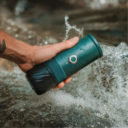 Преносима еспресо машина Outin Mino CG, 22 bar, 9000 mAh, 70 мл, Екстракция при 93.3°C, Мляно + капсули Nespresso, USB-C, Планинско зелен