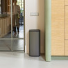 Кош за боклук Brabantia Bo Touch 1010130, 30 л, Плавно и безшумно отваряне, Голям отвор, Сив