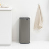 Кош за боклук Brabantia Bo Touch 1010130, 30 л, Плавно и безшумно отваряне, Голям отвор, Сив