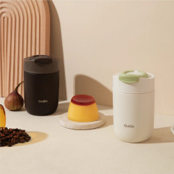 Термочаша Outin Travel Tumbler, 350 мл, Топло 6ч, Студено 12ч, Неръждаема стомана 316L, Двойни стени, Вакуумна изолация, Тера кафяв