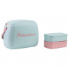 Хладилна чанта Polarbox Pop, 6 литра, Включени 2 кутии за обяд, Запазва студено до 24 часа, Син/Розов