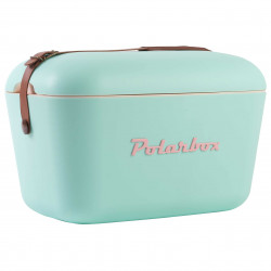 Хладилна чанта Polarbox Classic, 20 литра, AIRPOP полистирол, 5-15C до 24 часа, Класическа кожена каишка, Син/Розов