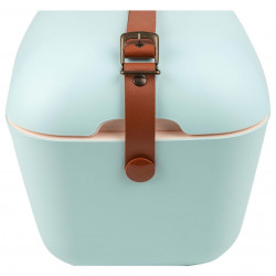 Хладилна чанта Polarbox Classic, 20 литра, AIRPOP полистирол, 5-15C до 24 часа, Класическа кожена каишка, Син/Розов