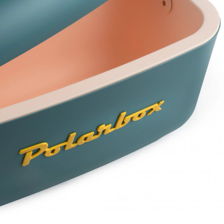 Хладилна чанта Polarbox Classic, 20 литра, AIRPOP полистирол, 5-15C до 24 часа, Класическа кожена каишка, Тъмносин/Розов