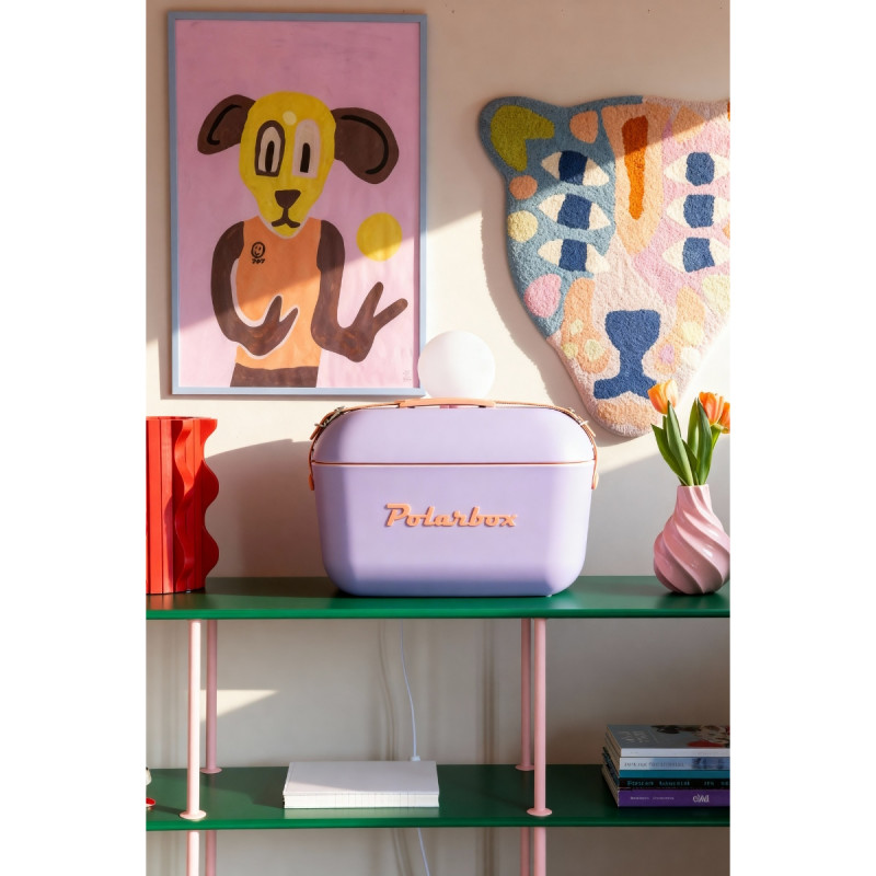 Хладилна чанта Polarbox Pop, 20 литра, AIRPOP полистирол, 5-15C до 24 часа, Лилав/Оранжев
