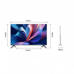 Телевизор Xiaomi A Pro 32 2026 ELA5936EU, 32'', 80 см, 1366x768 HD Ready, Клас E, Smart TV, QLED, Bluetooth, Wi-Fi, Android, Черен