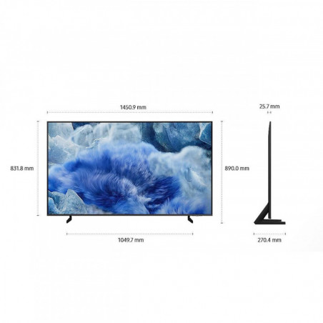 Телевизор Samsung QE65Q8FAAUXXH, 65'', 163 см, 3840x2160 UHD 4K, QLED, Клас E, Smart TV, HDR10+, Samsung Vision AI, eARC, Черен