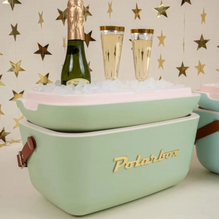 Хладилна чанта Polarbox Gold, 20 литра, AIRPOP полистирол, 5-15C до 24 часа, Зелен/Златист