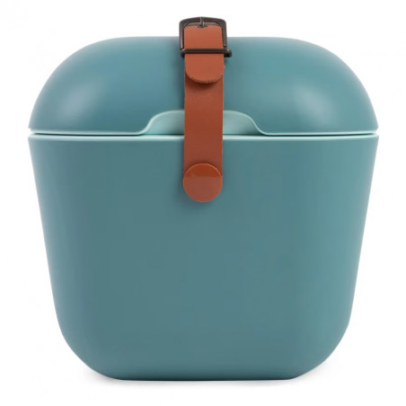 Хладилна чанта Polarbox Classic, 12 литра, AIRPOP полистирол, 5-15C до 24 часа, Класическа кожена каишка, Син/Розов
