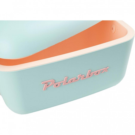 Хладилна чанта Polarbox Classic, 12 литра, AIRPOP полистирол, 5-15C до 24 часа, Класическа кожена каишка, Син/Розов
