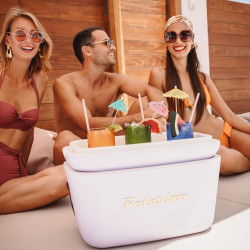 Хладилна чанта Polarbox Pop, 12 литра, AIRPOP полистирол, 5-15C до 24 часа, Син/Розов