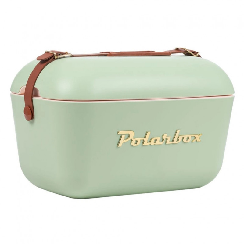 Хладилна чанта Polarbox Gold, 12 литра, AIRPOP полистирол, 5-15C до 24 часа, Зелен/Златист