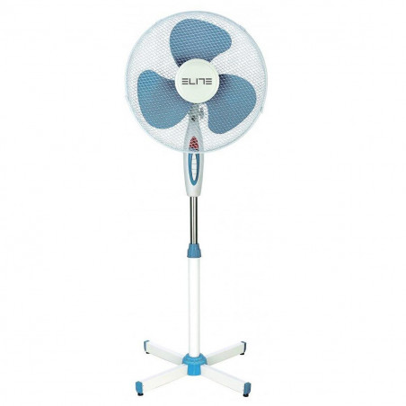 Вентилатор Elite EFS-0440, 40 W, 40 см, 3 скорости, Регулируема стойка, Бял/син