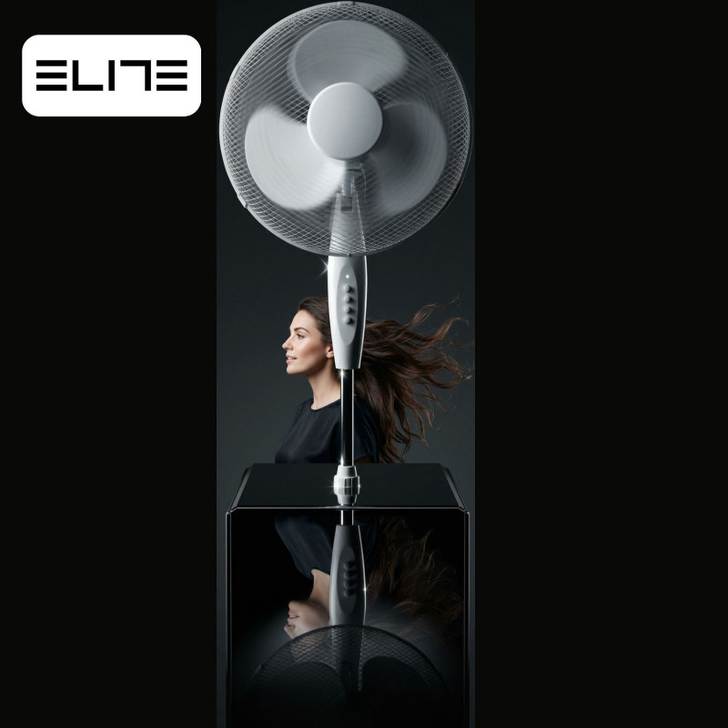 Вентилатор Elite EHSF-0362-2, 45W, 40 см, 3 скорости, Осцилация, Бял