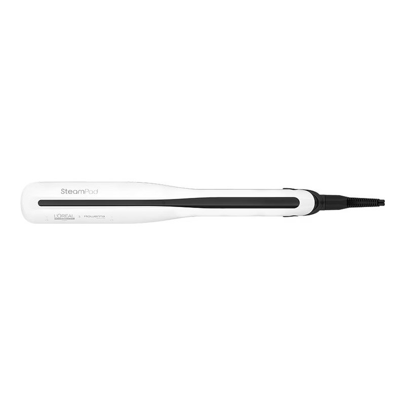 Преса за коса L'Oreal Professionnel SteamPod 3.0, 158W, 0.8 г/мин, Вграден воден резервоар, Въртящ се кабел, До 210C, Бял/Черен