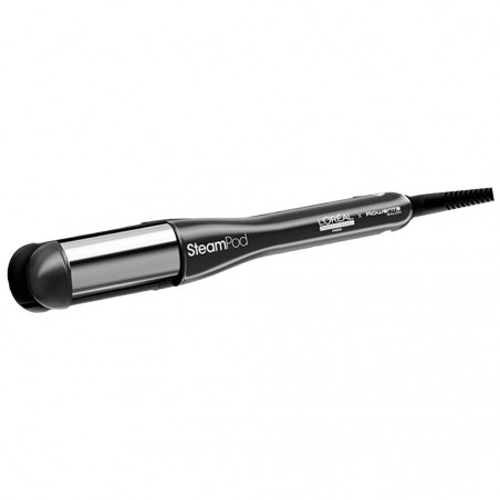 Преса за коса L'Oreal Professionnel SteamPod 4.0 Meteora, 165W, 0.8 г/мин, Вграден воден резервоар, Въртящ се кабел, До 210C, Черен