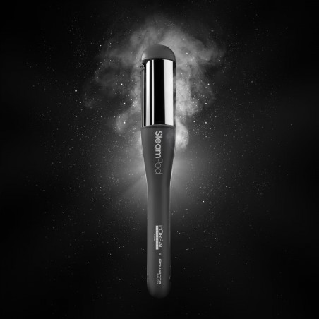 Преса за коса L'Oreal Professionnel SteamPod 4.0 Meteora, 165W, 0.8 г/мин, Вграден воден резервоар, Въртящ се кабел, До 210C, Черен