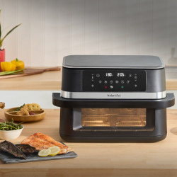 Двоен фритюрник с горещ въздух 8в1 Instant Pot Vortex VersaZone XL ClearCook 140-3025-01-EU, 2800W, 12 л, 205°C, EvenCrisp, Синхронизирано приключване на програмите, Сензорно управление, Черен/Инокс
