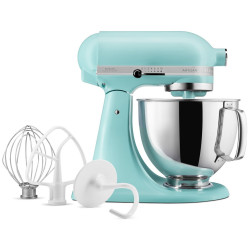 Планетарен миксер KitchenAid Artisan Elegance 5KSM125EMI Mineral water , 300W, 4.8 л, Direct drive, 10 скорости, Тюркоаз