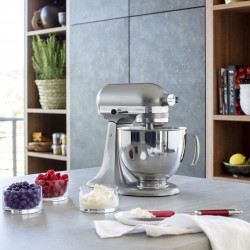 Планетарен миксер KitchenAid Artisan Elegance 5KSM125ECU Contour silver, 300W, 4.8 л, Direct drive, 10 скорости, Сив металик