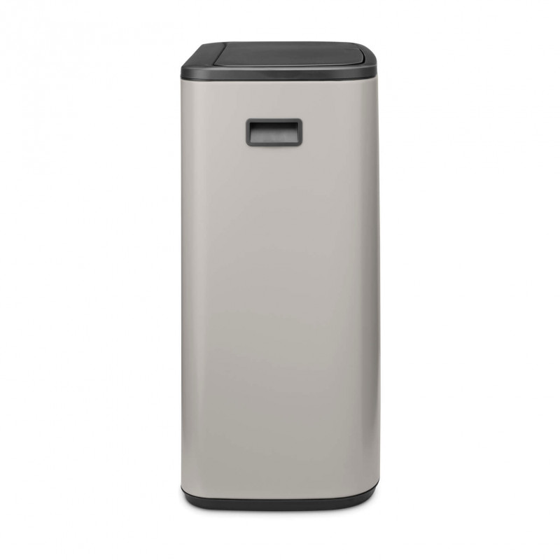 Кош за боклук Brabantia Bo Touch 1010456, 2x30 л, Плавно и безшумно отваряне, Голям отвор, Сив
