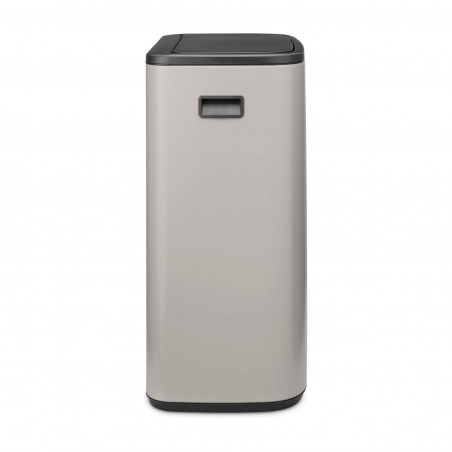 Кош за боклук Brabantia Bo Touch 1010456, 2x30 л, Плавно и безшумно отваряне, Голям отвор, Сив