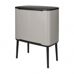 Кош за боклук Brabantia Bo Touch 1010454, 3x11 л, Плавно и безшумно отваряне, Голям отвор, Сив