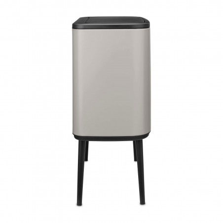 Кош за боклук Brabantia Bo Touch 1010454, 3x11 л, Плавно и безшумно отваряне, Голям отвор, Сив