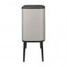 Кош за боклук Brabantia Bo Touch 1010454, 3x11 л, Плавно и безшумно отваряне, Голям отвор, Сив