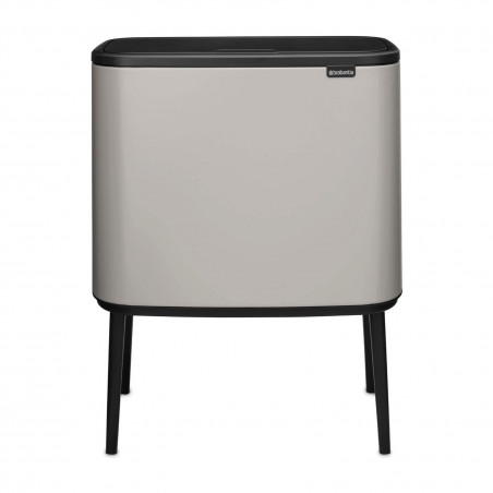 Кош за боклук Brabantia Bo Touch 1010454, 3x11 л, Плавно и безшумно отваряне, Голям отвор, Сив