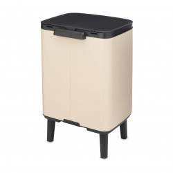 Кош за боклук Brabantia Bo Small Hi 1010461, 7 л, Повдигнат, Плавно и безшумно отваряне, Противоплъзгаща основа, Бежов