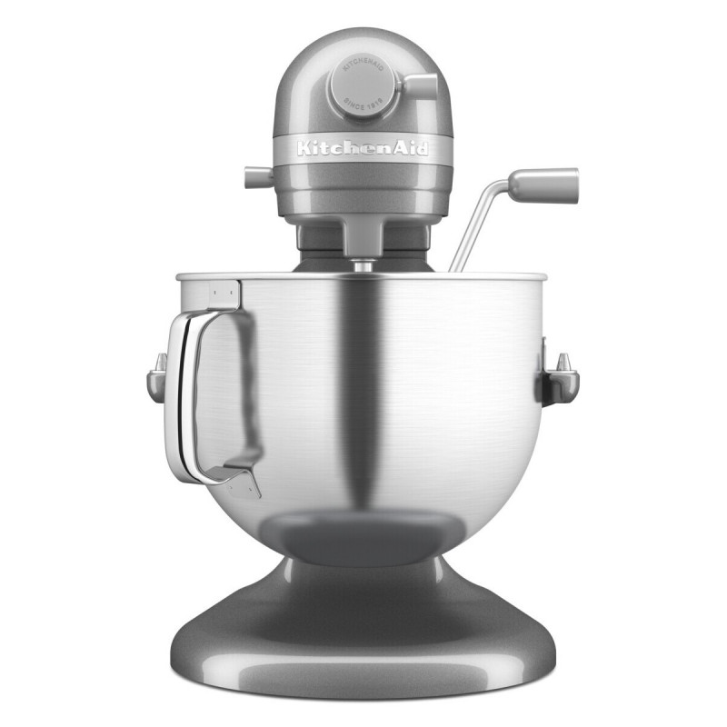 Планетарен миксер KitchenAid Artisan 5KSM70SHXEMS Medallion silver, 375 W, 6.6 л, 11 скорости, 67 точки на допир, Повдигане на купата, Специална скорост Fold, Flex Edge, Сив металик