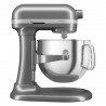 Планетарен миксер KitchenAid Artisan 5KSM70SHXEMS Medallion silver, 375 W, 6.6 л, 11 скорости, 67 точки на допир, Повдигане на купата, Специална скорост Fold, Flex Edge, Сив металик
