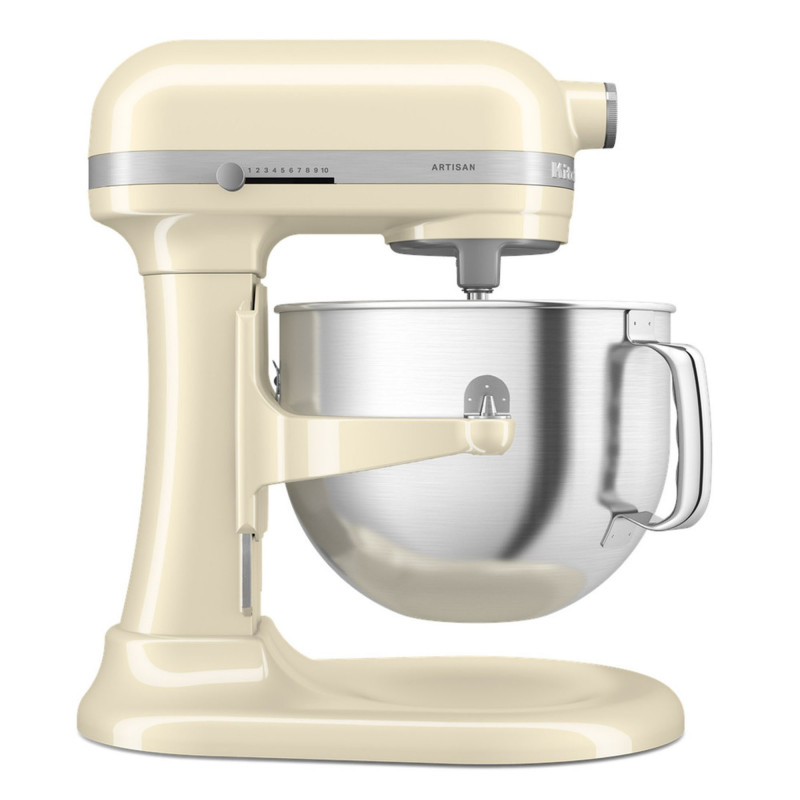 Планетарен миксер KitchenAid Artisan 5KSM70SHXEAC Almond cream, 375 W, 6.6 л, 11 скорости, 67 точки на допир, Повдигане на купата, Специална скорост Fold, Flex Edge, Крем