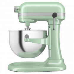 Планетарен миксер KitchenAid Artisan 5KSM60SPXEPT Pistachio, 375 W, 5.6 л, 11 скорости, 67 точки на допир, Повдигане на купата, Специална скорост Fold, Светлозелен