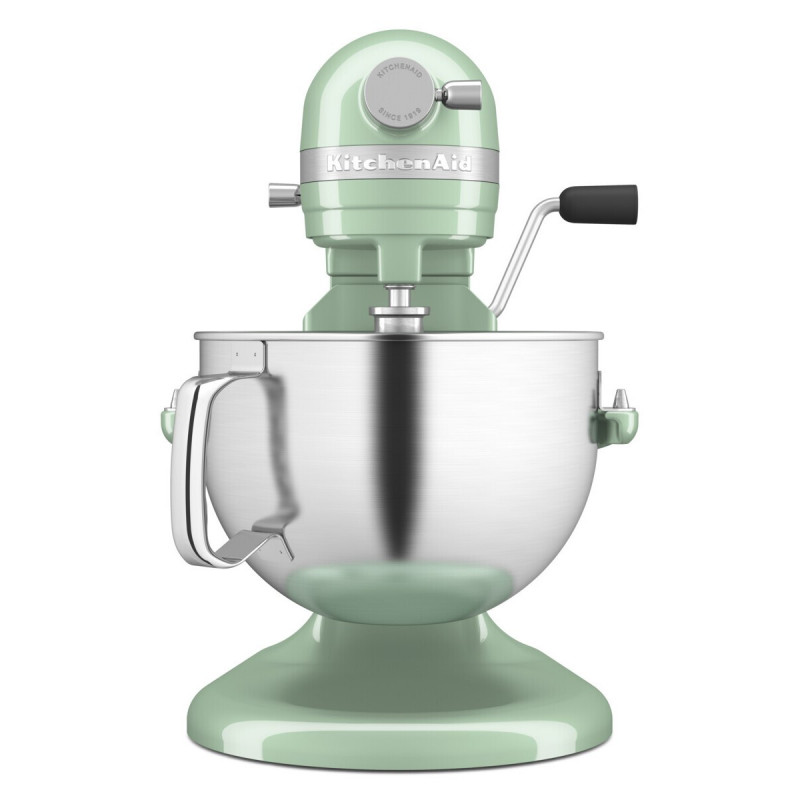 Планетарен миксер KitchenAid Artisan 5KSM60SPXEPT Pistachio, 375 W, 5.6 л, 11 скорости, 67 точки на допир, Повдигане на купата, Специална скорост Fold, Светлозелен