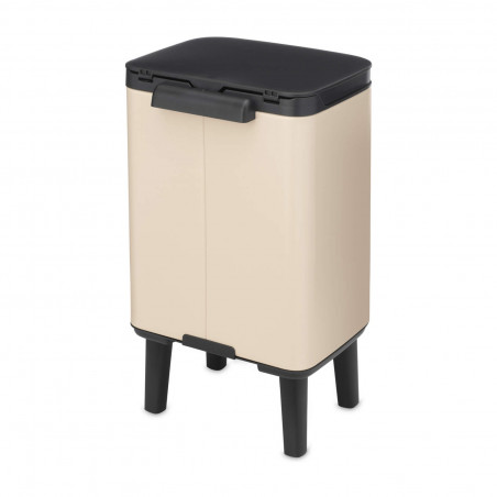 Кош за боклук Brabantia Bo Small Hi 1010460, 4 л, Плавно и безшумно отваряне, Противоплъзгаща основа, Бежов