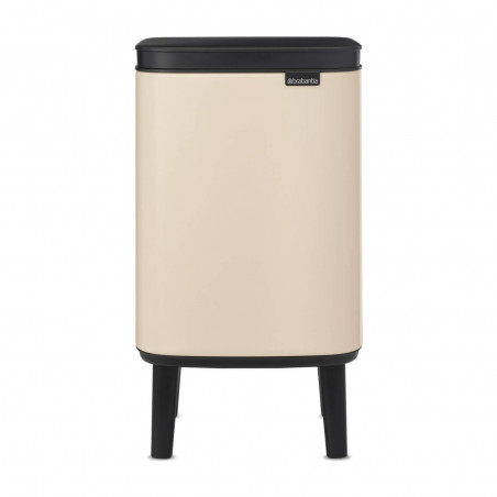 Кош за боклук Brabantia Bo Small Hi 1010460, 4 л, Плавно и безшумно отваряне, Противоплъзгаща основа, Бежов