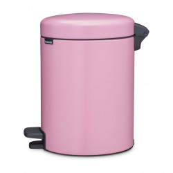 Кош за боклук с педал Brabantia NewIcon 1010439, 5 л, Леко затваряне, Противоплъзгаща основа, Розов