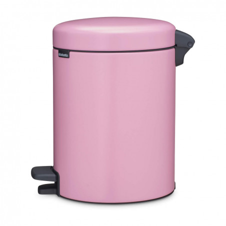 Кош за боклук с педал Brabantia NewIcon 1010439, 5 л, Леко затваряне, Противоплъзгаща основа, Розов