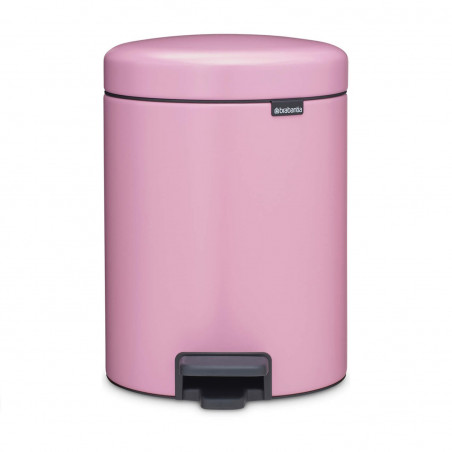 Кош за боклук с педал Brabantia NewIcon 1010439, 5 л, Леко затваряне, Противоплъзгаща основа, Розов